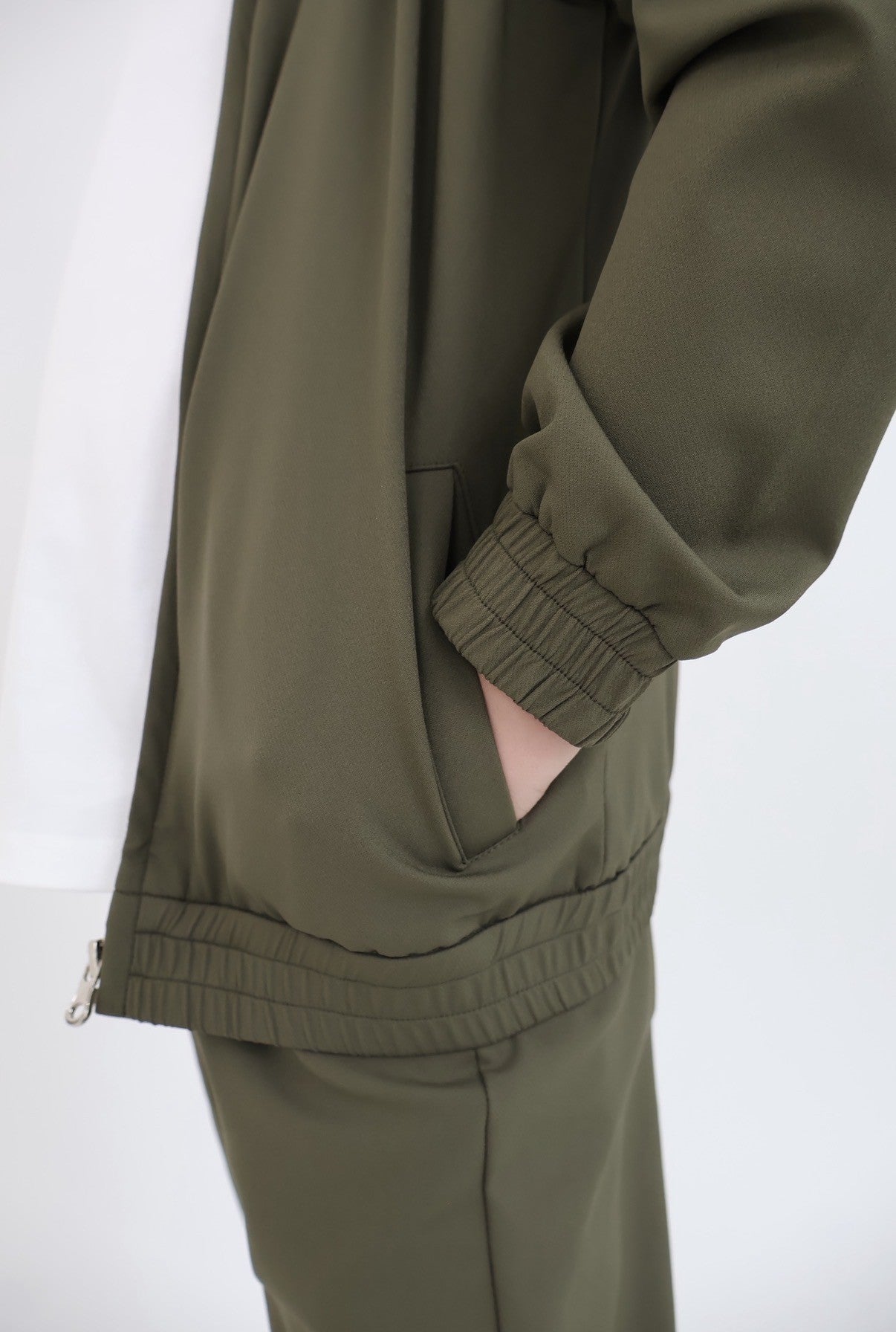 Khaki Mini Signature Techwear Jacket