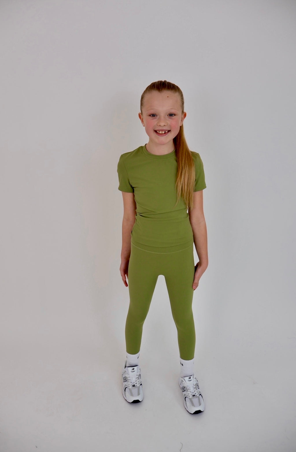 Mini Khaki Classic short sleeve top