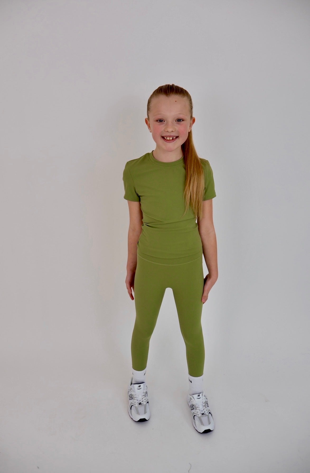 Mini Khaki Classic short sleeve top