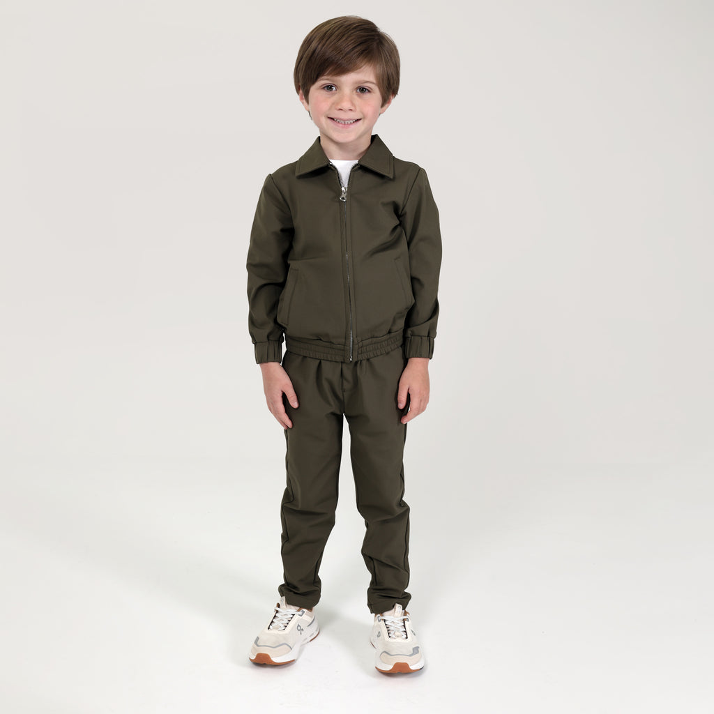 Khaki Mini Techwear Trousers