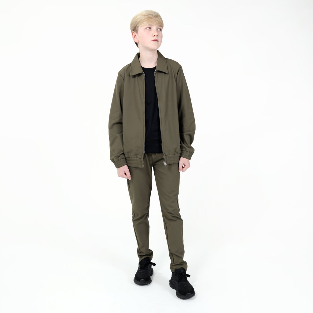 Khaki Mini Techwear Trousers