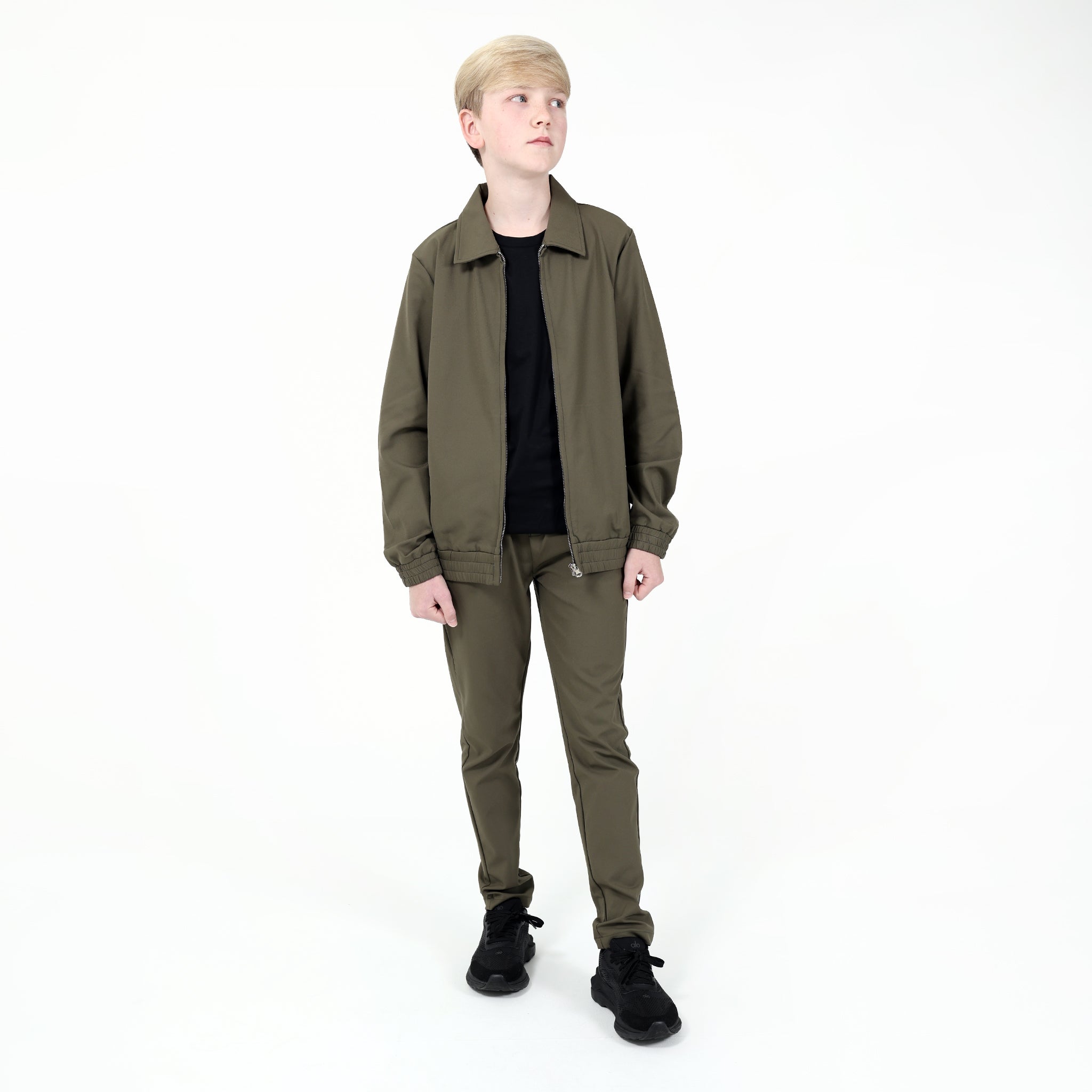 Khaki Mini Techwear Trousers