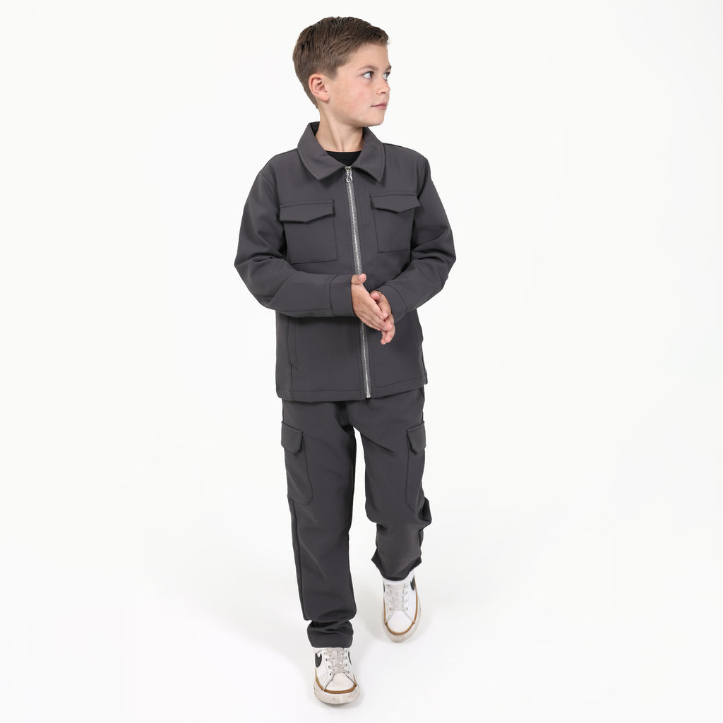 Grey Mini Signature Cargo Jacket