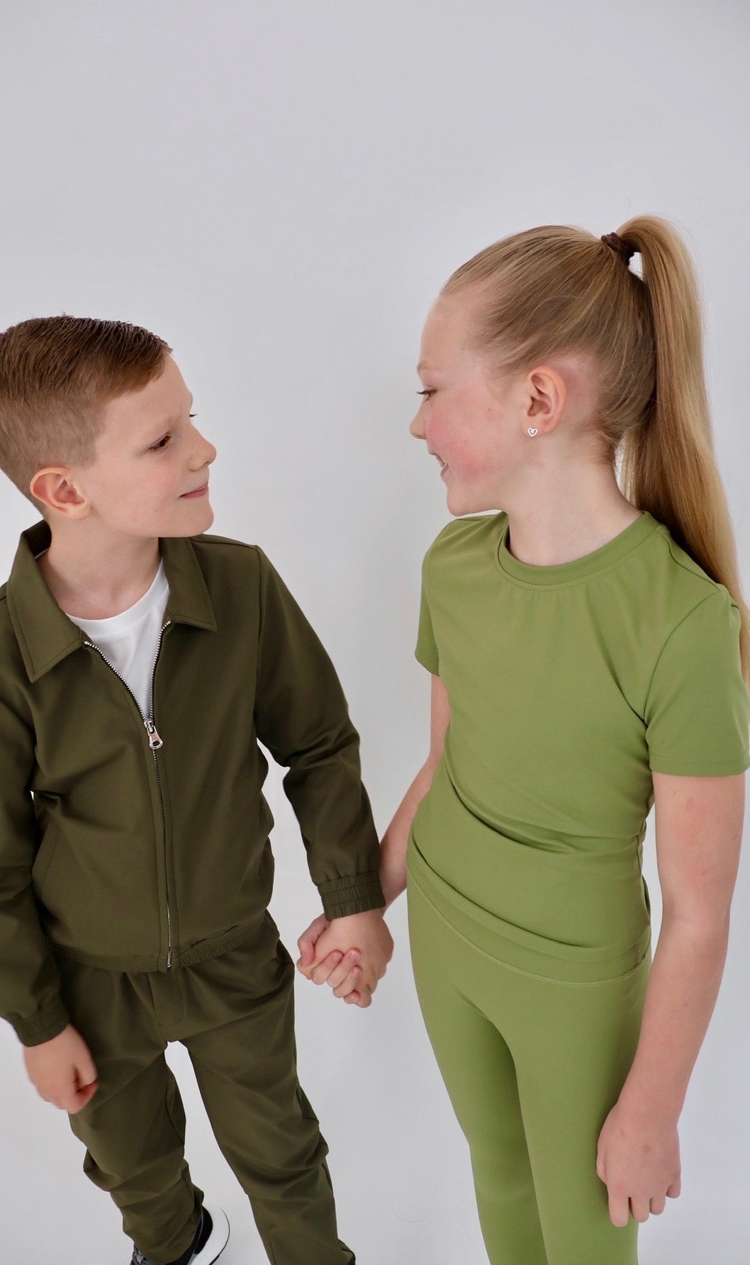 Mini Khaki Classic short sleeve top