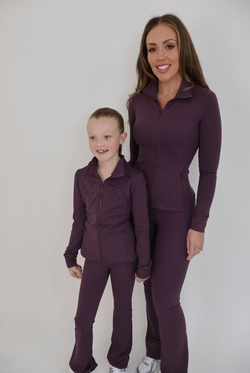 Plum Sculpt Flare Trousers