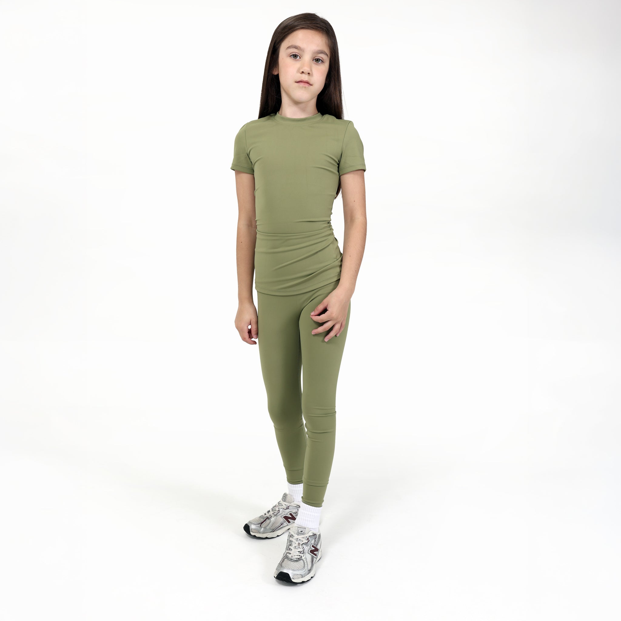 Mini Khaki Classic short sleeve top