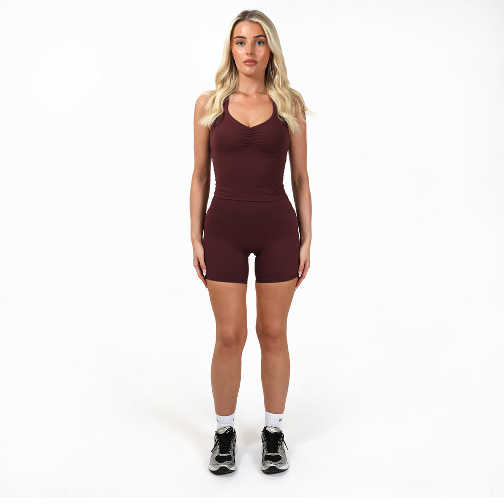 Burgundy High Waist Soft Sculpt Shorts