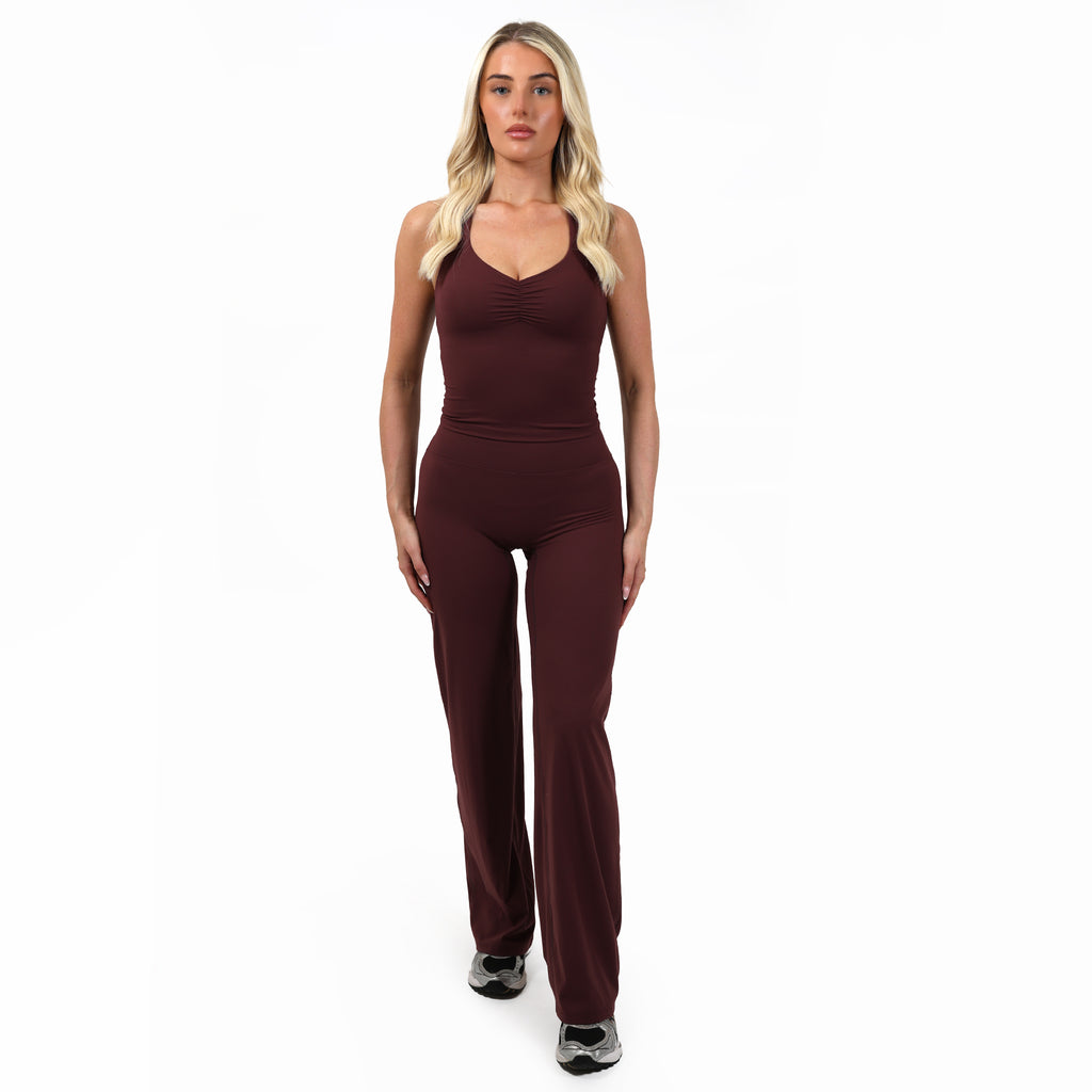 Burgundy High Waist Soft Sculpt Straight Leg Leggings