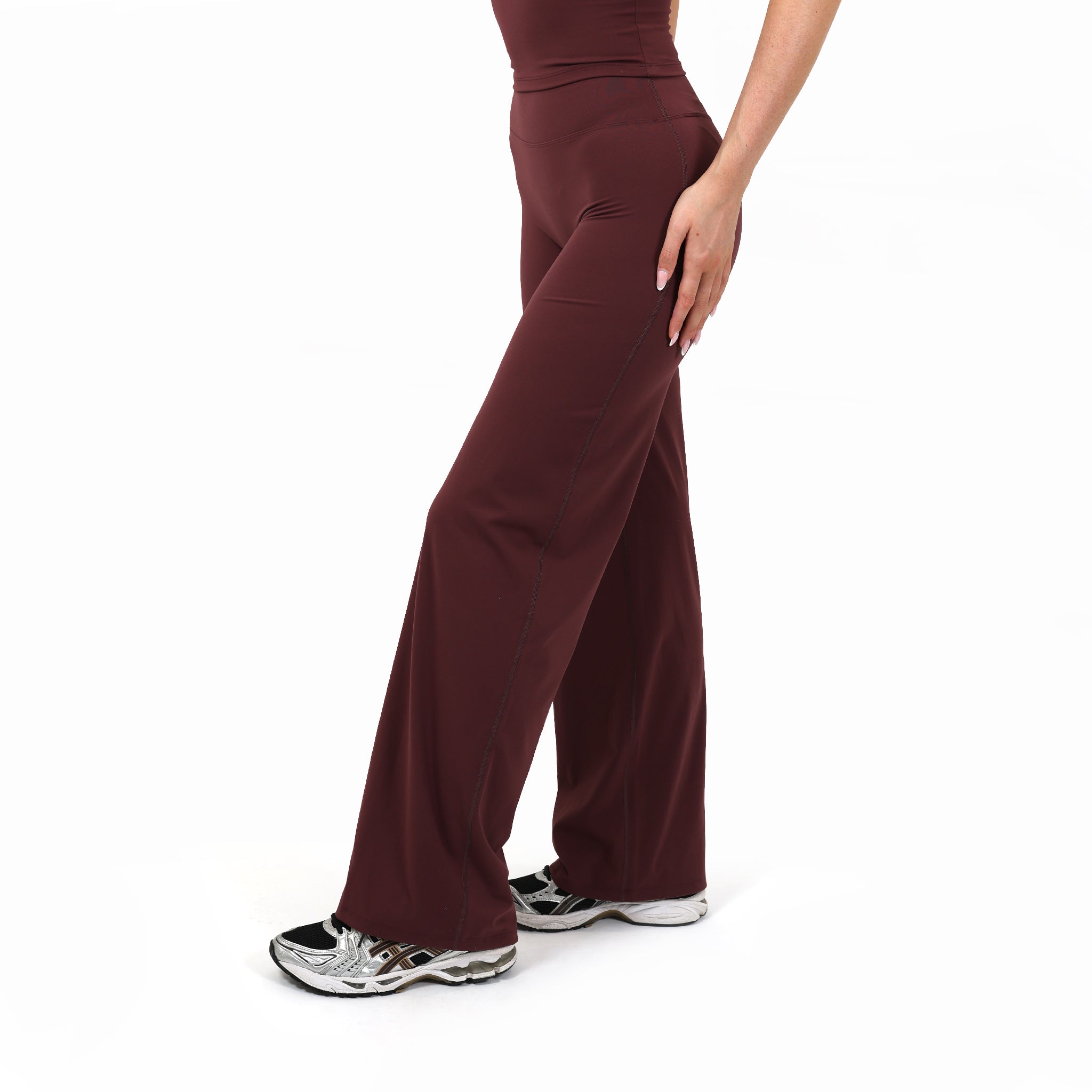 Burgundy High Waist Soft Sculpt Straight Leg Leggings