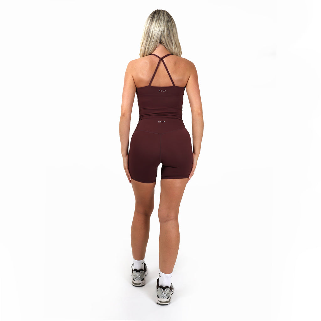 Burgundy High Waist Soft Sculpt Shorts