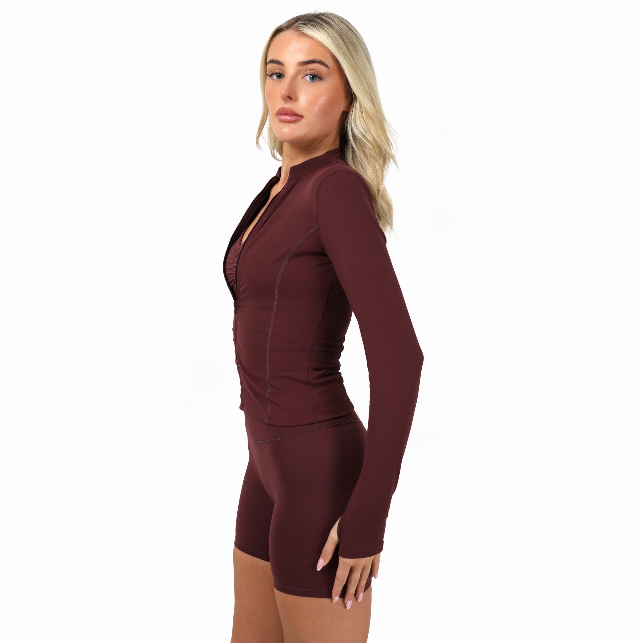 Burgundy Soft Sculpt Jacket