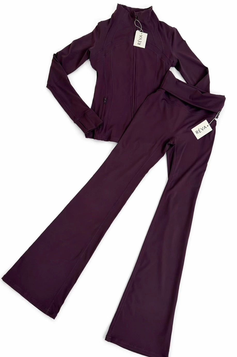 Plum Mini Sculpt Flare Trousers