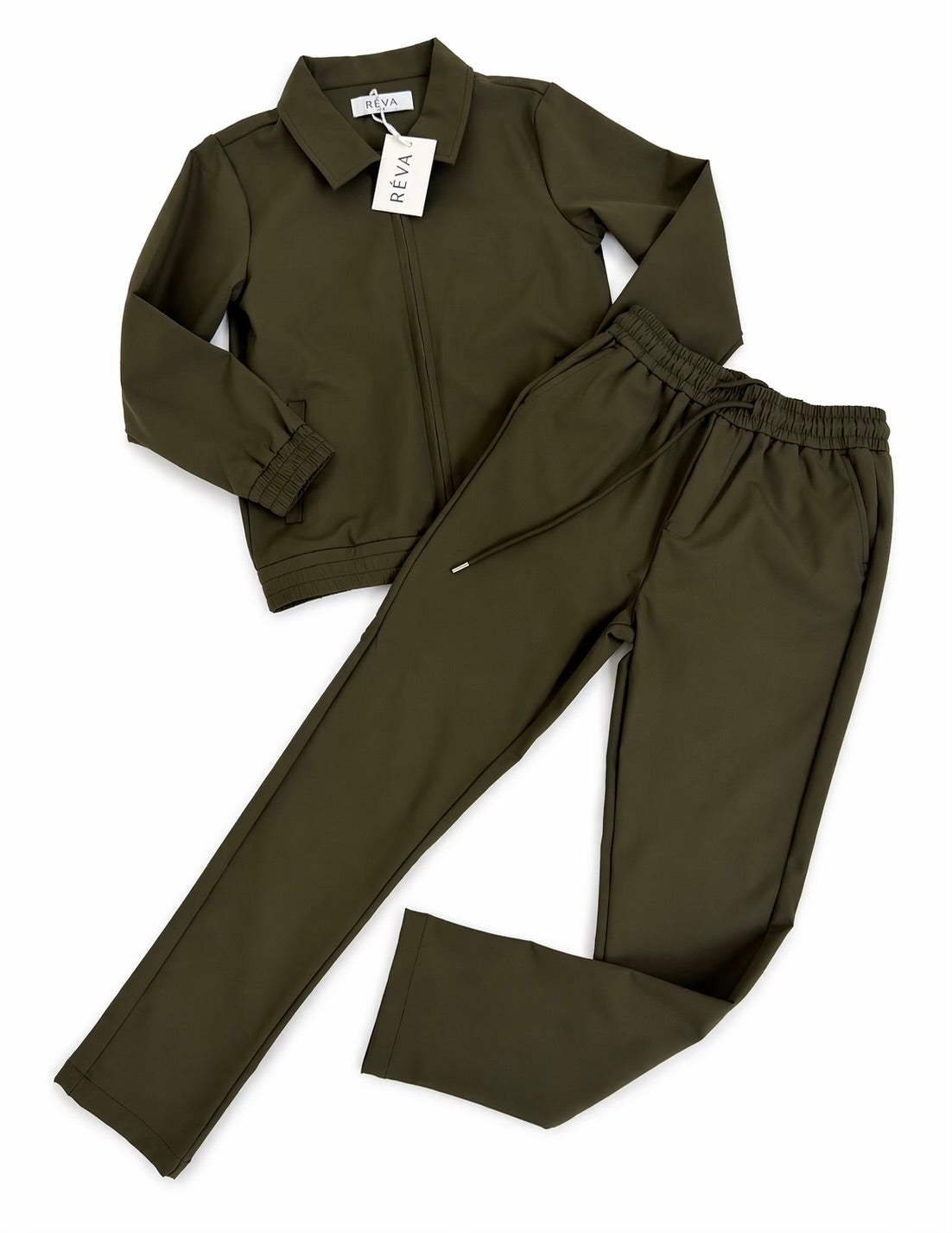 Khaki Mini Signature Techwear Jacket