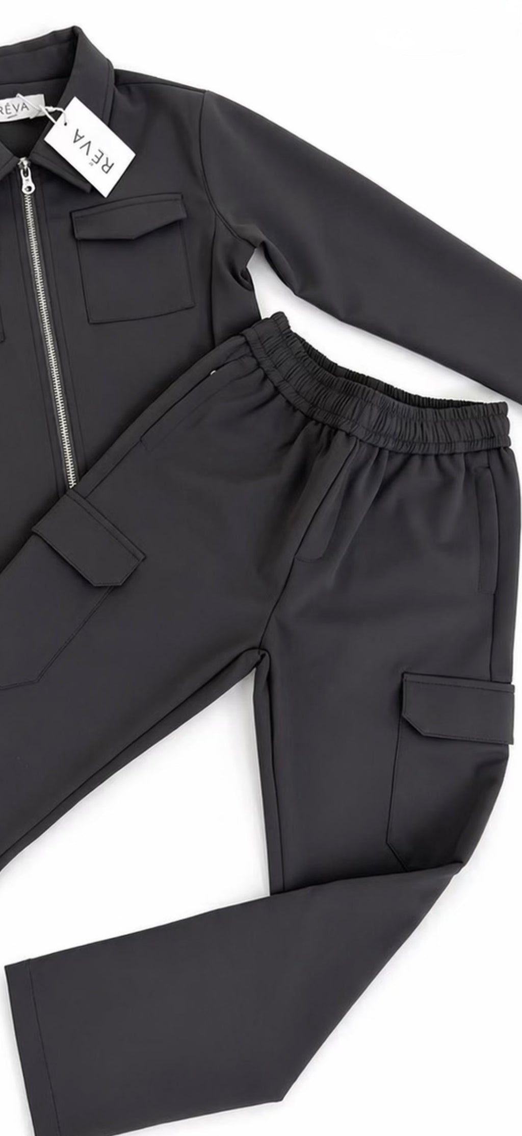 Grey Mini Signature Cargo Trousers